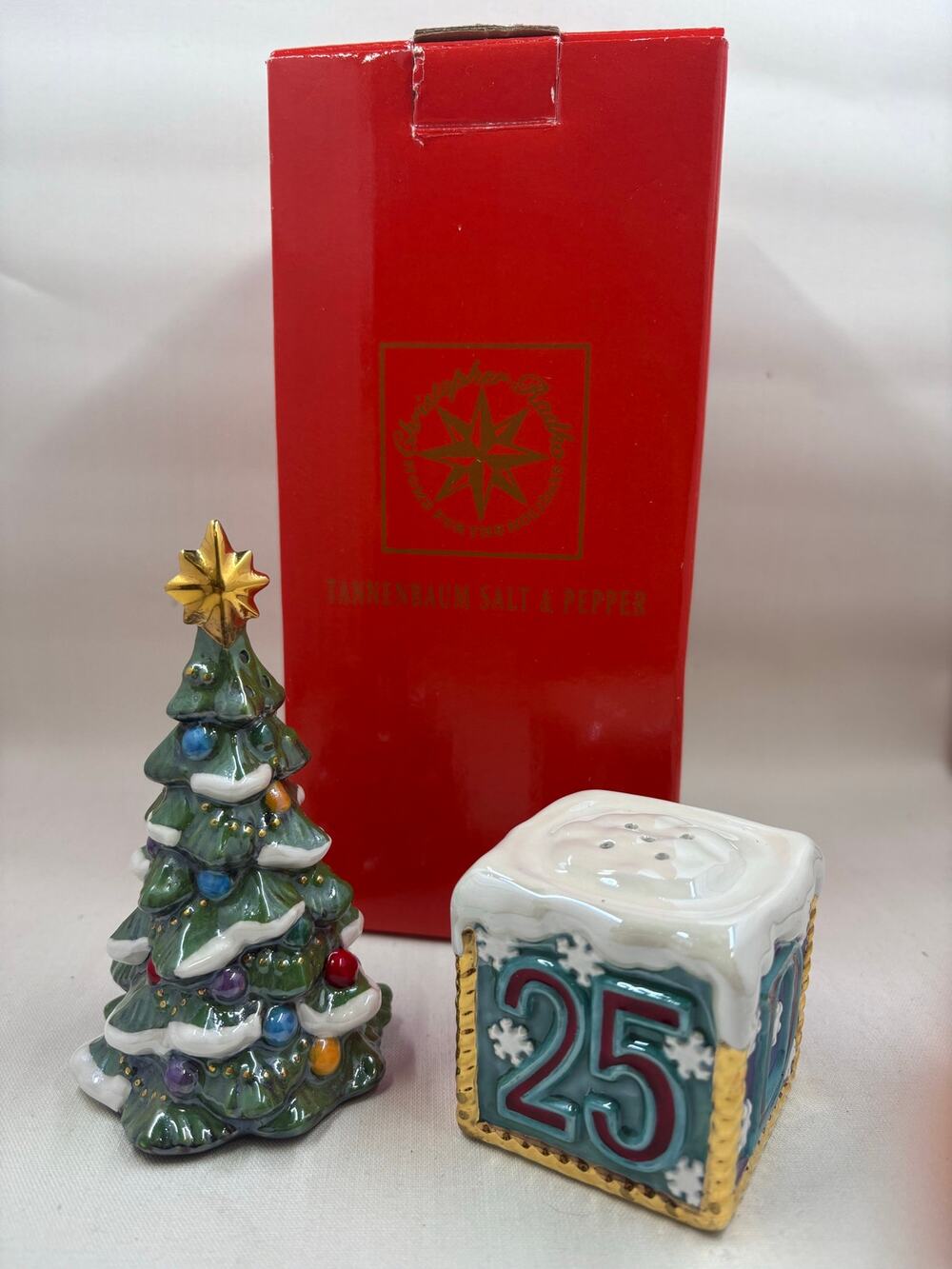 Christopher Radko Christmas Tannenbaum Salt & Pepper Shaker